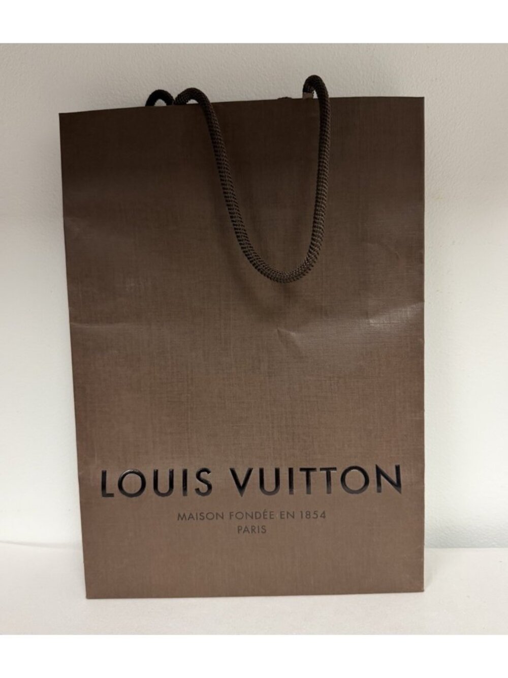 Authentic Louis Vuitton Paper Gift shopping Bag Brown 11" X 8" X 2.5"